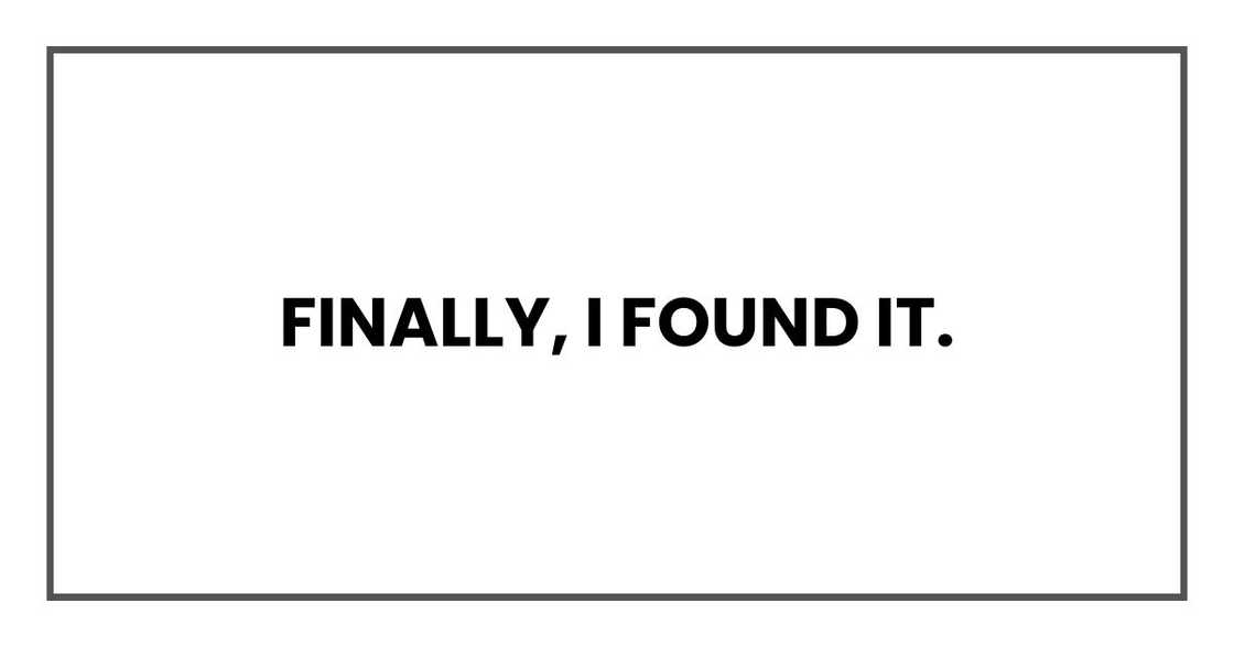Finally, I found it. Finally, I found it.