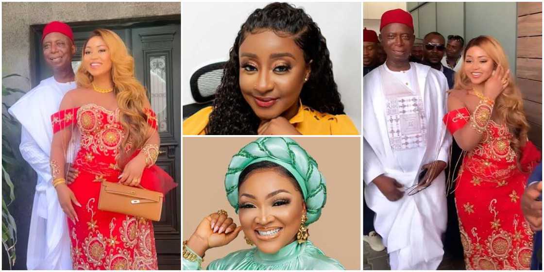 Regina Daniels and billionaire husband Ned Nwoko, Ini Edo, Mercy Aigbe, Regina Daniels and Ned Nwoko at his inaguration