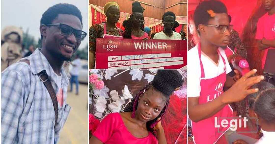 Man wins hairdressing competition, N50k cash, hairstylist Man wins hairdressing competition, N50k cash, hairstylist