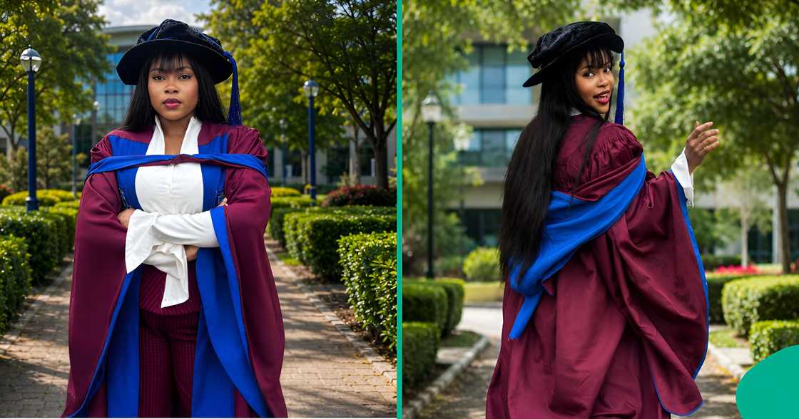 Port Harcourt designer celebrates doctorate completion online.