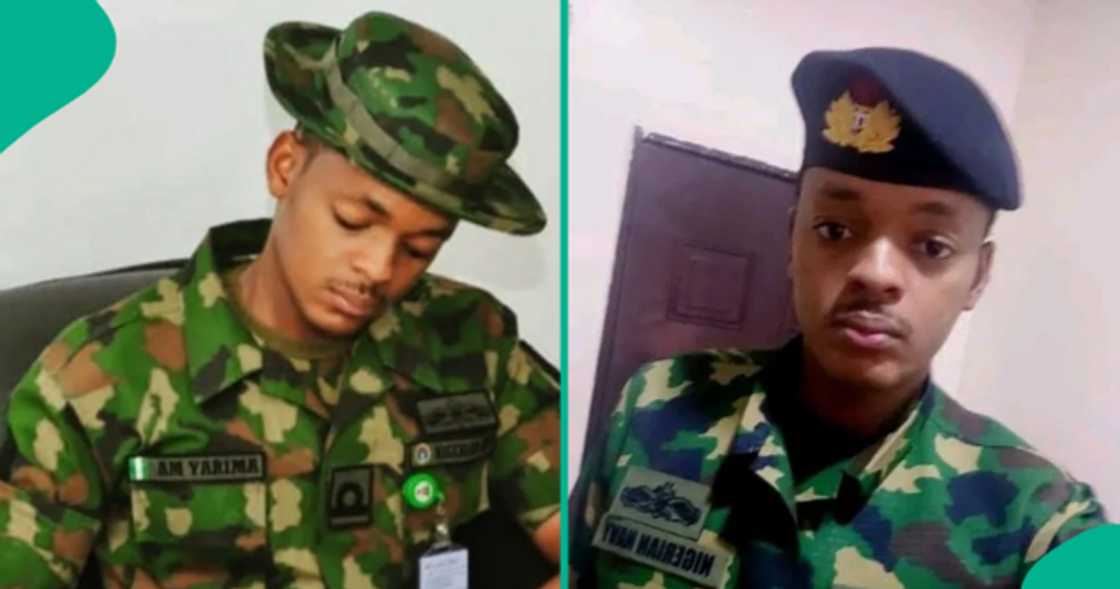 Lt Ahmad Yerima is seemingly captured inside a car with a woman and a baby, fuelling speculation that he is married and has children.