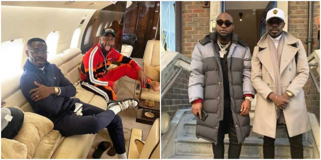 Davido and his lawyer Bobo Davido and his lawyer Bobo