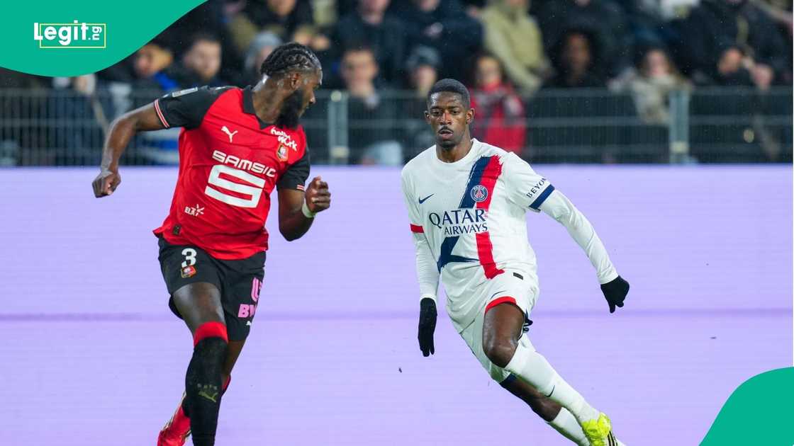 Ousmane Dembele, Rennes, Paris Saint-Germain, Ligue 1, Football, Europe. Ousmane Dembele, Rennes, Paris Saint-Germain, Ligue 1, Football, Europe.