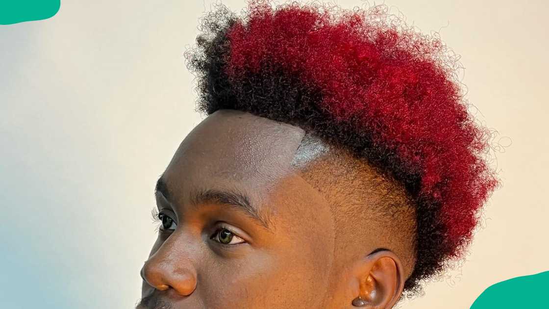 a tapered and dyed hairstyle for men a tapered and dyed hairstyle for men