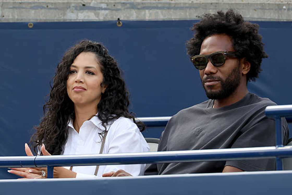 Kawhi Leonard attends the match between Elena Rybakina and Naomi Osaka during the quarterfinals of the National Bank Open in Toronto. Kawhi Leonard attends the match between Elena Rybakina and Naomi Osaka during the quarterfinals of the National Bank Open in Toronto.