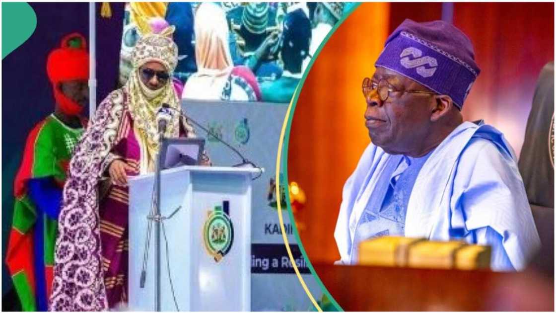 Kano Emir Muhammadu Sanusi II has lamented the underdevelopment in the northern region amid rejection of President Bola Tinubu's tax reform bills by northern elites. Kano Emir Muhammadu Sanusi II has lamented the underdevelopment in the northern region amid rejection of President Bola Tinubu's tax reform bills by northern elites.