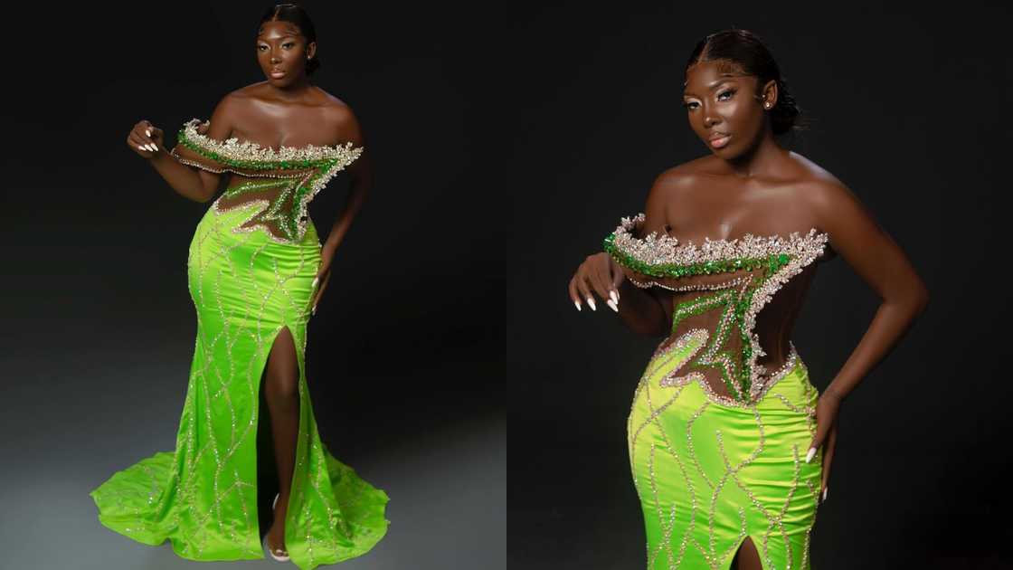 Luminous green gown Luminous green gown