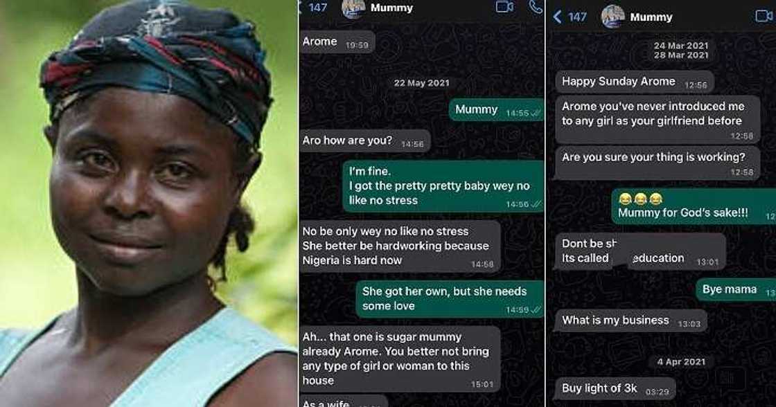 Leaked chat between mum and son Leaked chat between mum and son