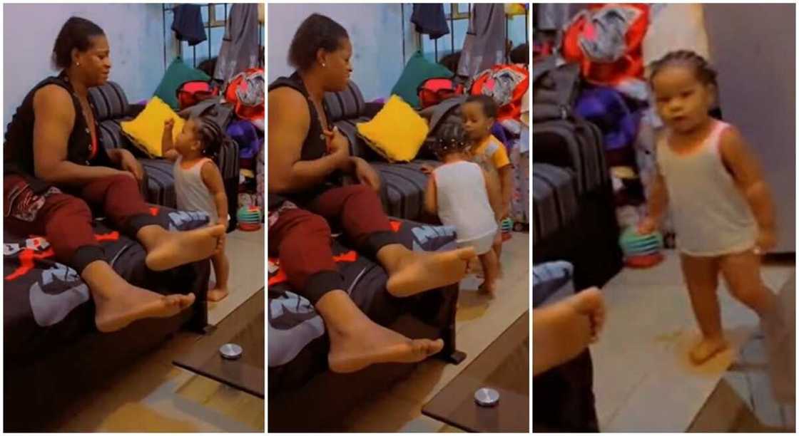 Photos of a Nigerian baby ordering her aunt out of their house. Photos of a Nigerian baby ordering her aunt out of their house.