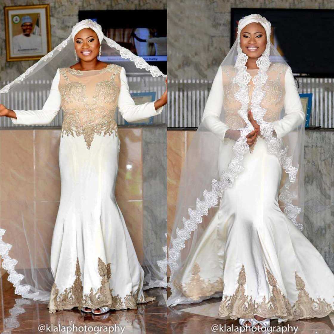 Nikah wedding dresses in Nigeria Best designs for special brides Legit.ng