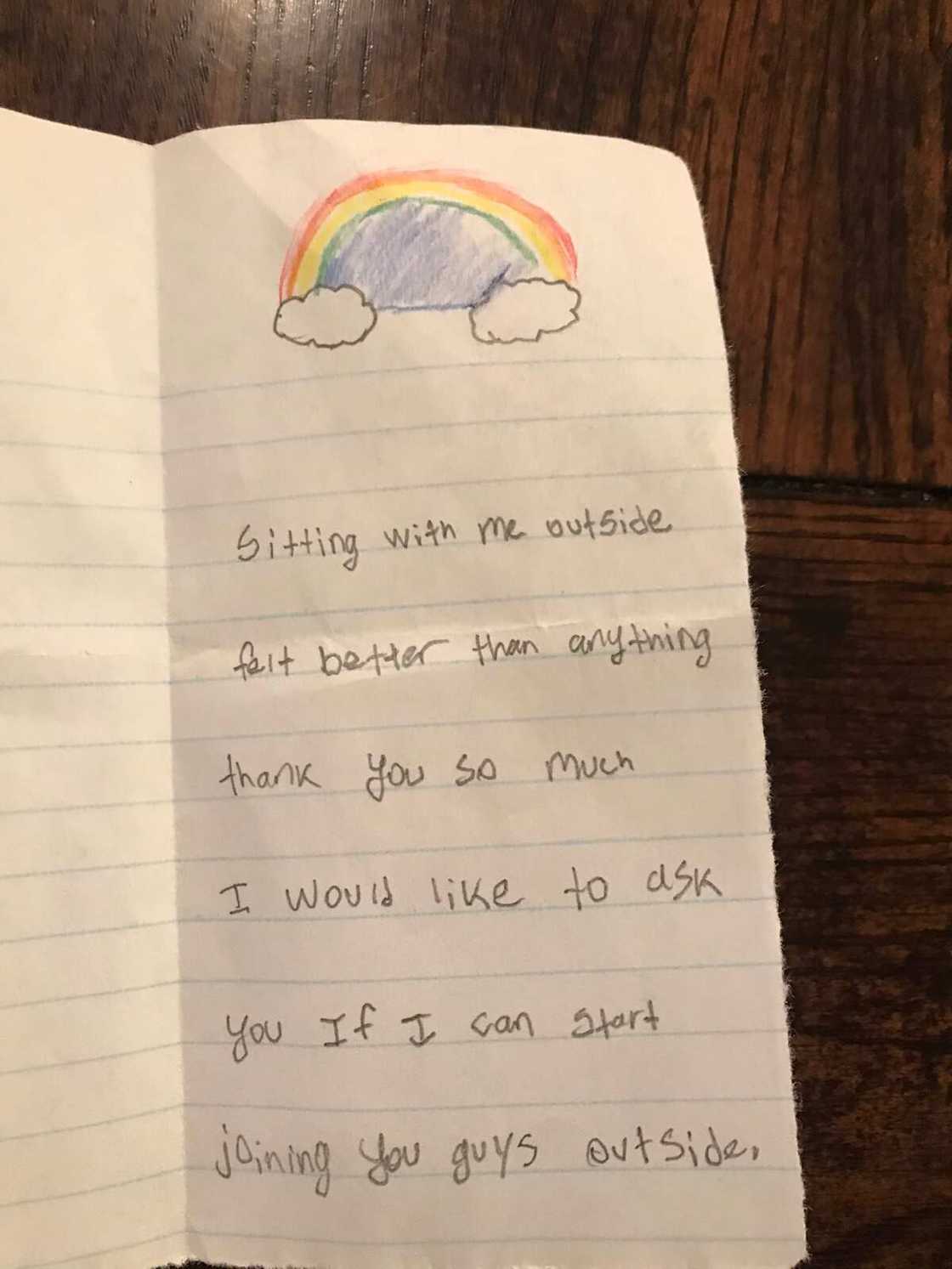 10-year-old boy gets sweet note from new kid after rare act of kindness, goes viral 10-year-old boy gets sweet note from new kid after rare act of kindness, goes viral