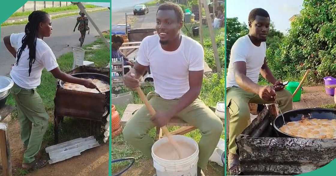 Couple who sell akara. Couple who sell akara.