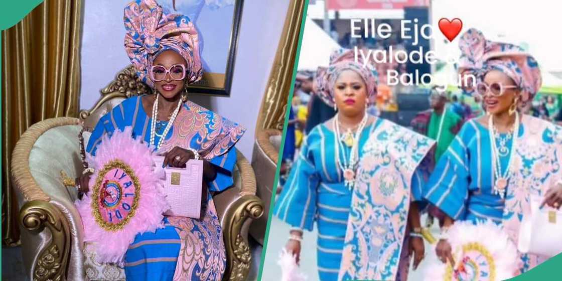 Iyalode of Houston rock classy traditional attire at Ojude Oba Iyalode of Houston rock classy traditional attire at Ojude Oba