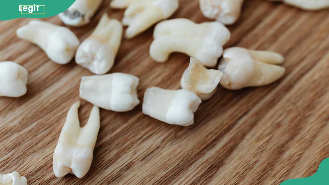 Broken off white teeth Broken off white teeth