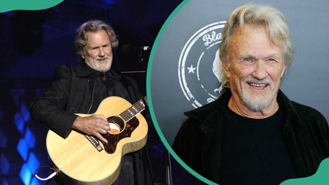 Kris Kristofferson at Marriott Marquis in New York City, New York, United States (L) Kris Kristofferson at Madison Square Garden in New York City (R). Photo: Rob Kim