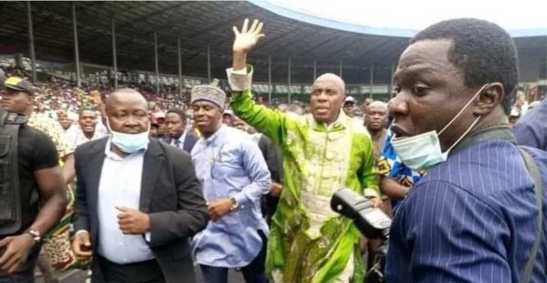 Amaechi reveals why he ran round stadium during presidency declaration Amaechi reveals why he ran round stadium during presidency declaration