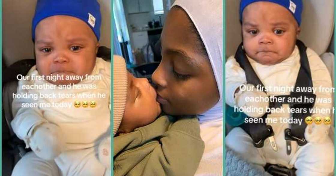 Mum shares video of son crying during emotional reunion