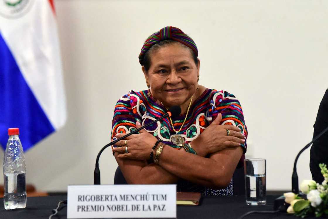 Laureate Rigoberta Menchu attends a meeting in Paraguay Laureate Rigoberta Menchu attends a meeting in Paraguay