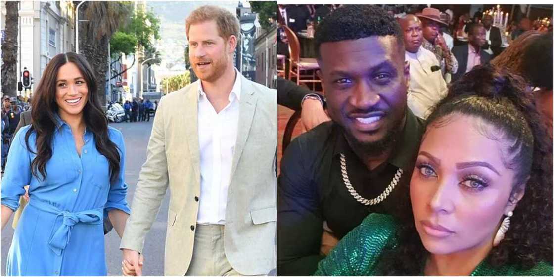 Peter Okoye and Lola, Meghan Markle and Prince Harry