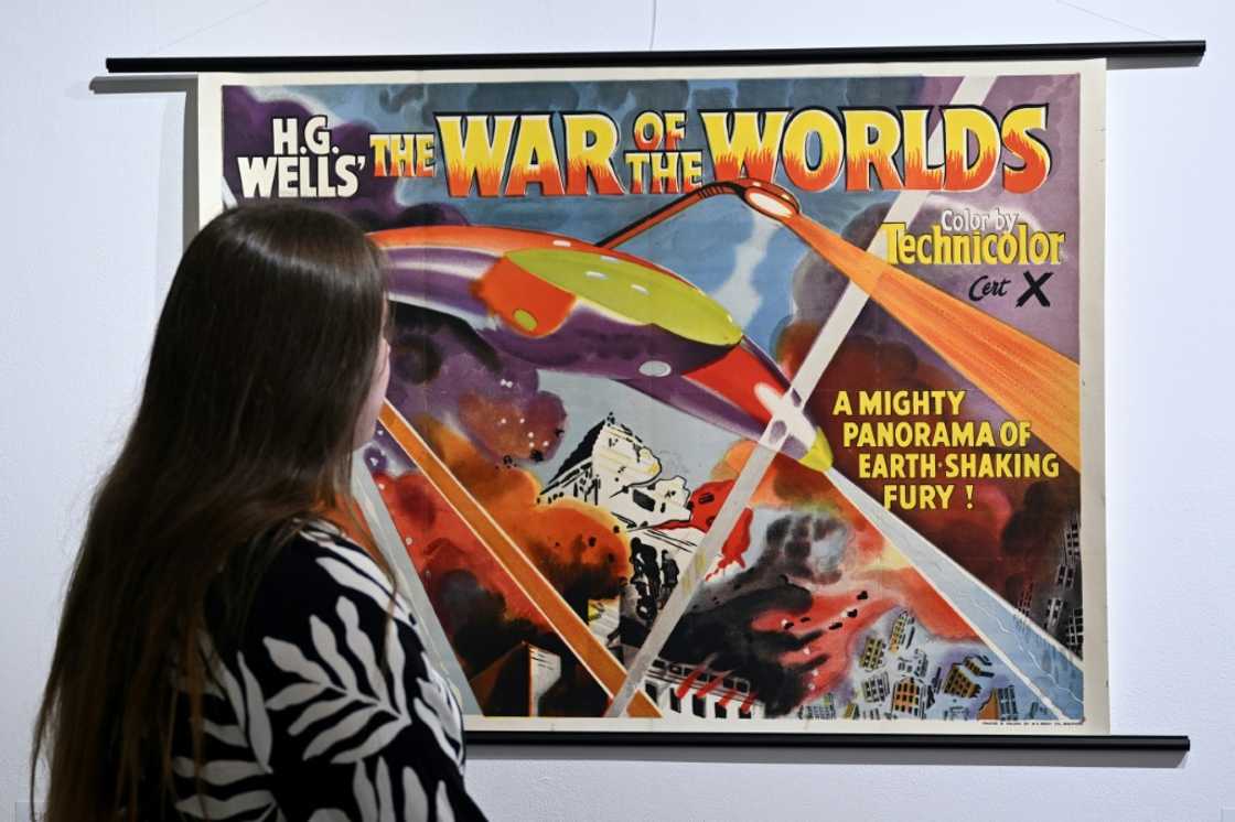 This poster is for the 1954 George Pal production of H.G. Wells's 'War of the Worlds' is also up for auction