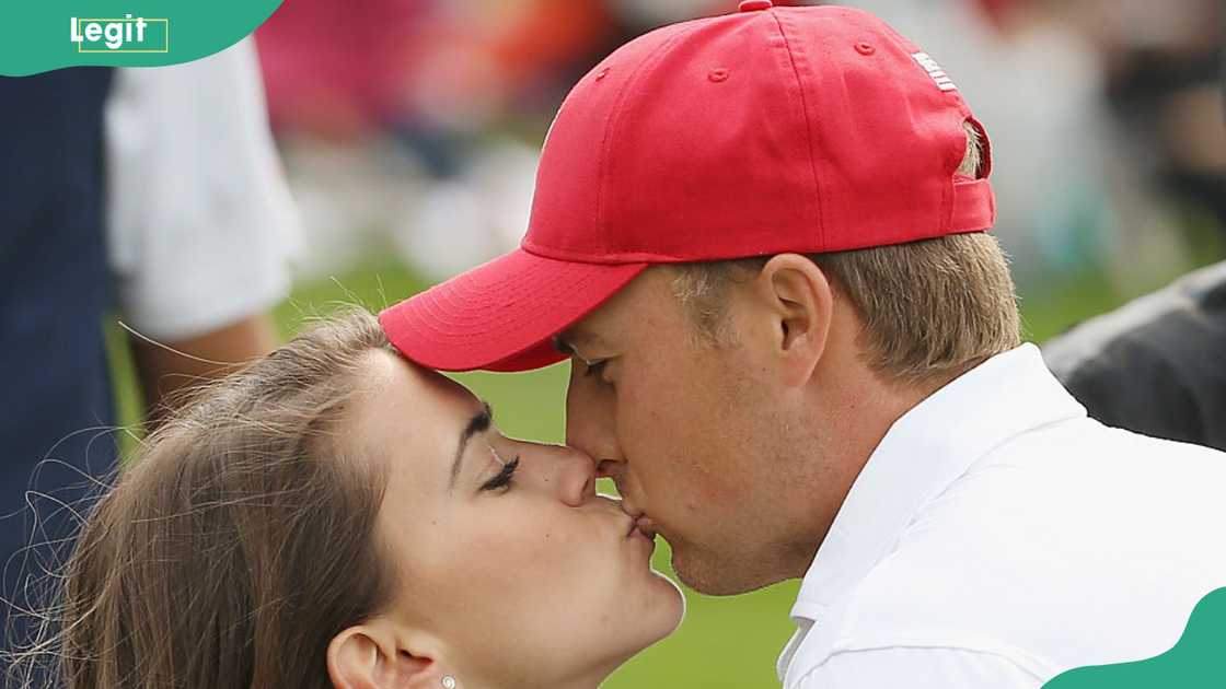 Jordan Spieth and Annie Verret at the Jack Nicklaus Golf Club Jordan Spieth and Annie Verret at the Jack Nicklaus Golf Club
