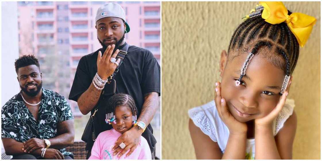 Davido Goes All Out for Daughter Imade, Buys Customised Pendant Worth Millions for Her