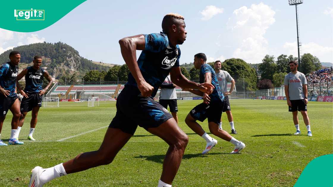 Victor Osimhen, Stadio Patini, Castel di Sangros Naples, Italy. Victor Osimhen, Stadio Patini, Castel di Sangros Naples, Italy.