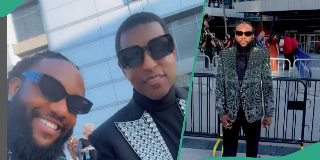 Singer KCee and rapper Babyface at Grammys 2025, Singer KCee at Grammys 2025