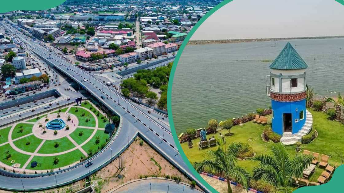 Kano State road intersection and a site near the ocean
