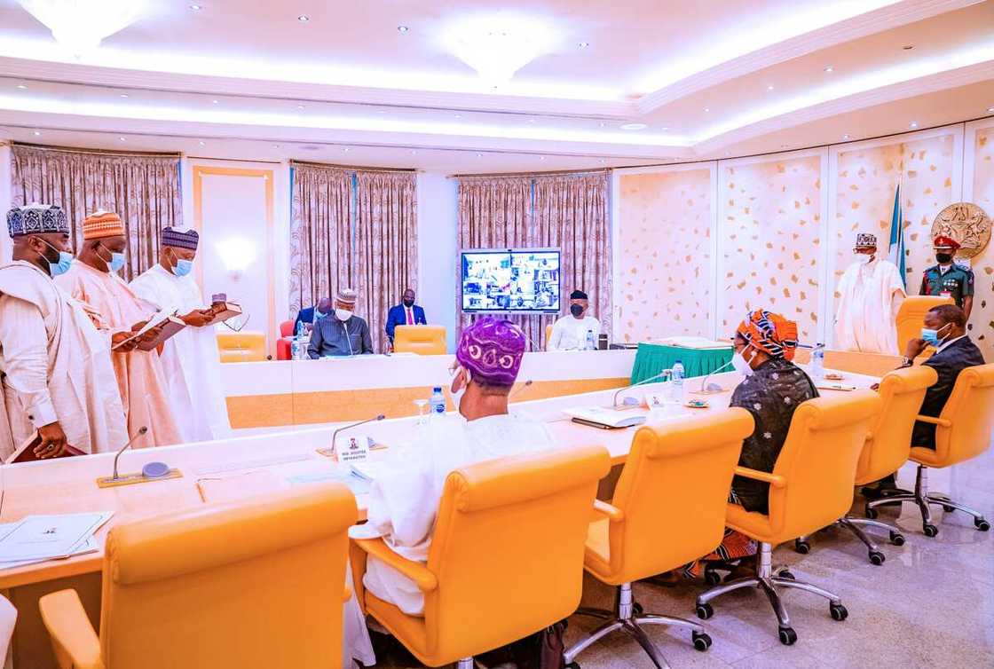 Three new INEC commissioners sworn in. Three new INEC commissioners sworn in.