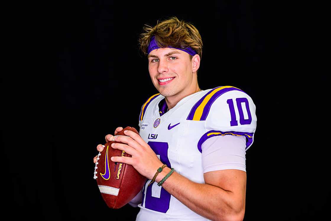 Quarterback Sam Leavitt at the LSU Football Practice Facility Quarterback Sam Leavitt at the LSU Football Practice Facility