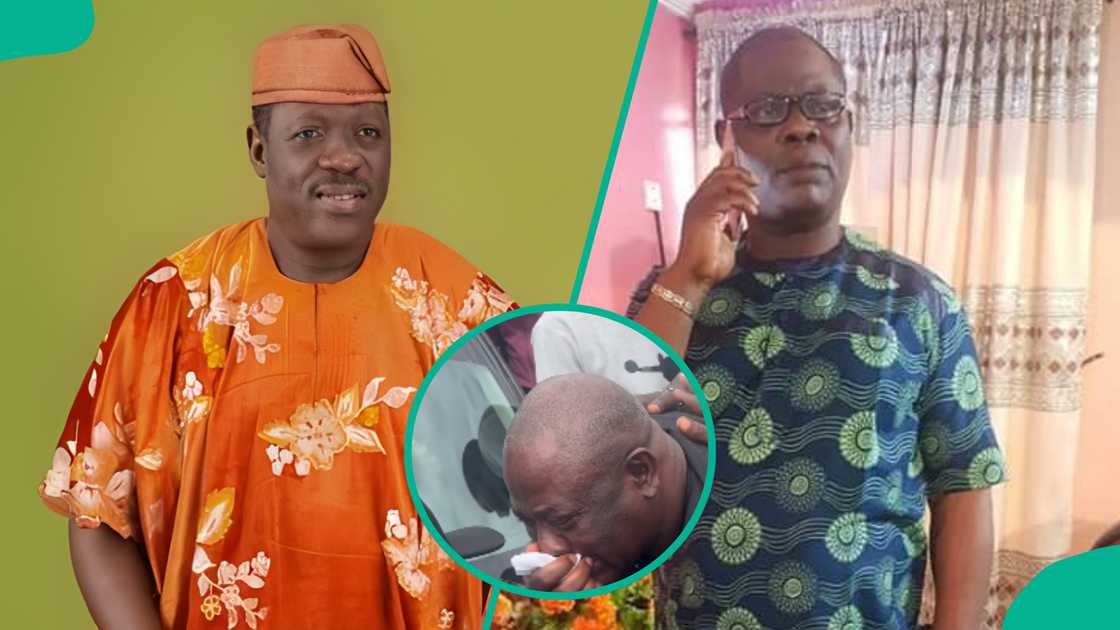 Ogogo's bestie Yinka Qudari breaks down at his funeral Ogogo's bestie Yinka Qudari breaks down at his funeral