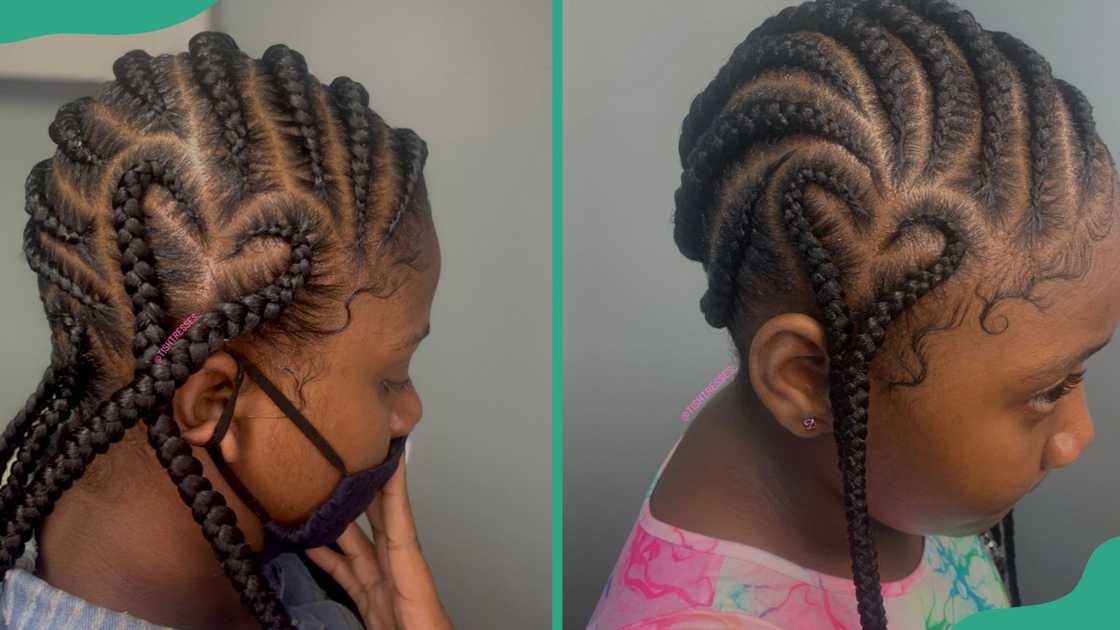 Jumbo lemonade braids with a heart