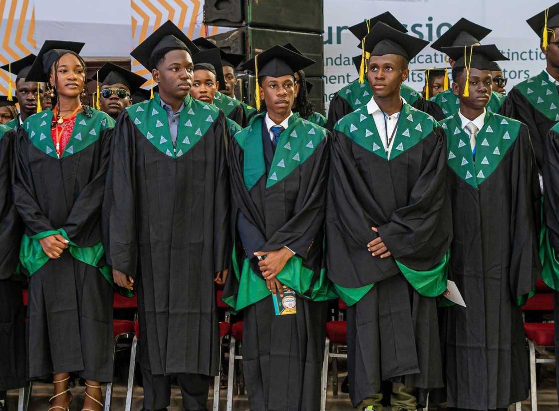 Wigwe University students graduating Wigwe University students graduating