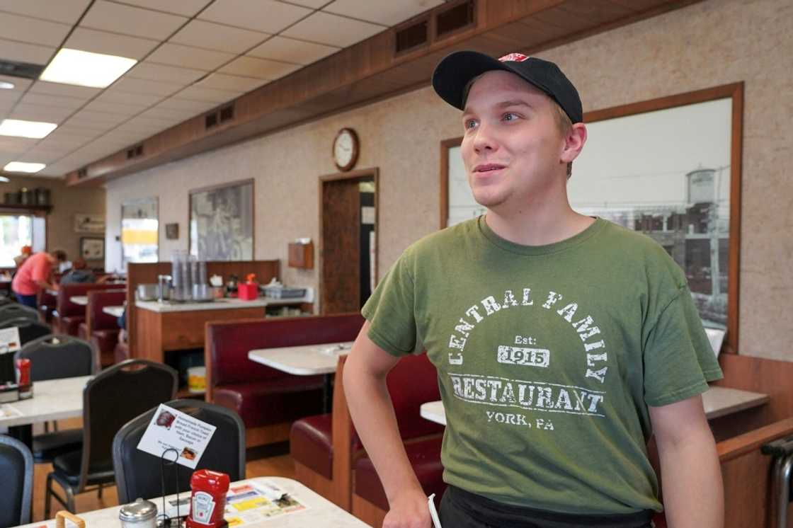 Zackree Kline, 21, works as a manager in a diner and also at a funeral home in York, Pennsylvania Zackree Kline, 21, works as a manager in a diner and also at a funeral home in York, Pennsylvania