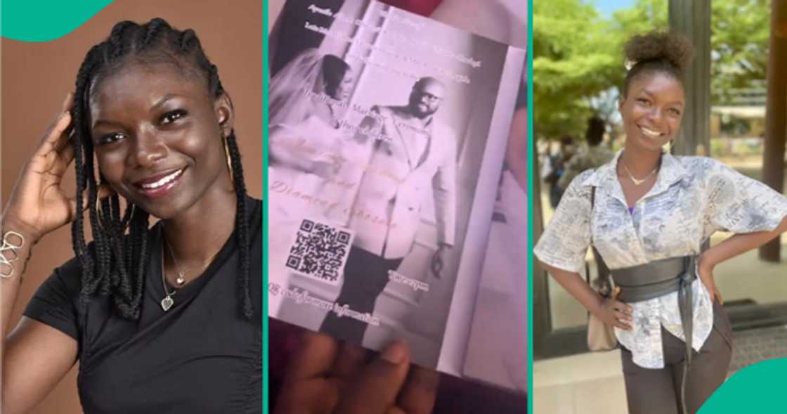 Lady shares what she discovered inside a wedding program. Lady shares what she discovered inside a wedding program.