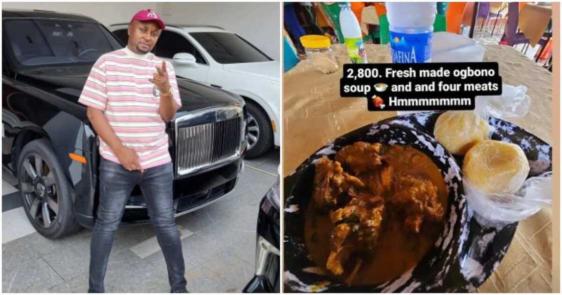 Davido's Isreal and his meal Davido's Isreal and his meal