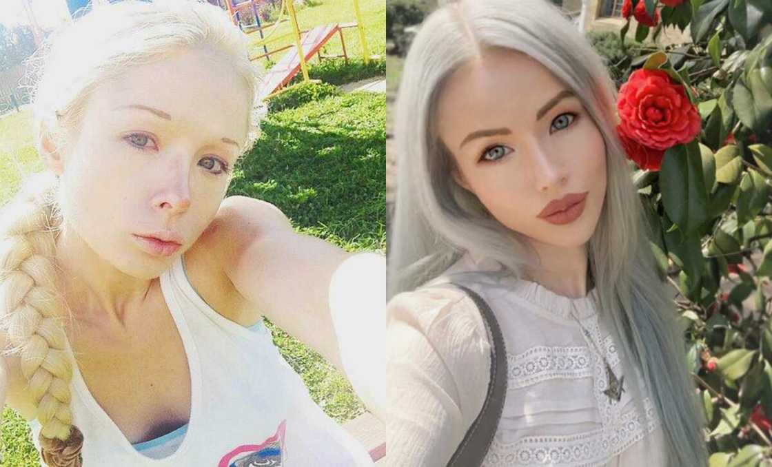 human Barbie without makeup