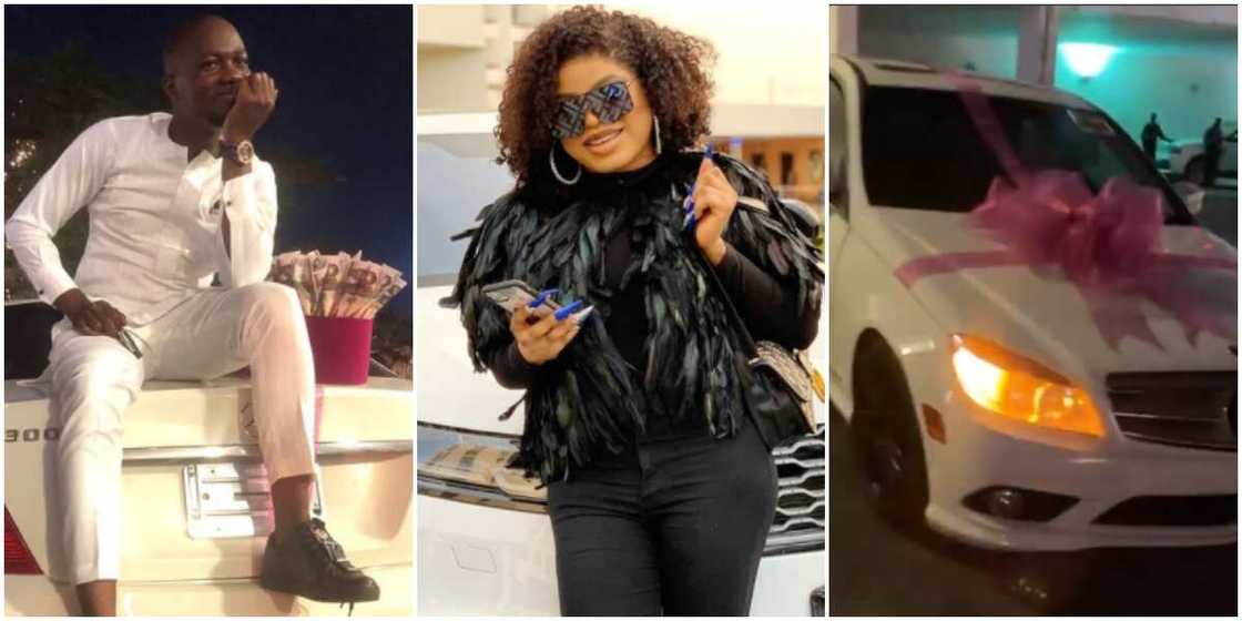 Bobrisky fulfills promise to male fan who got his tattoo, gives him keys to Mercedes Benz Bobrisky fulfills promise to male fan who got his tattoo, gives him keys to Mercedes Benz