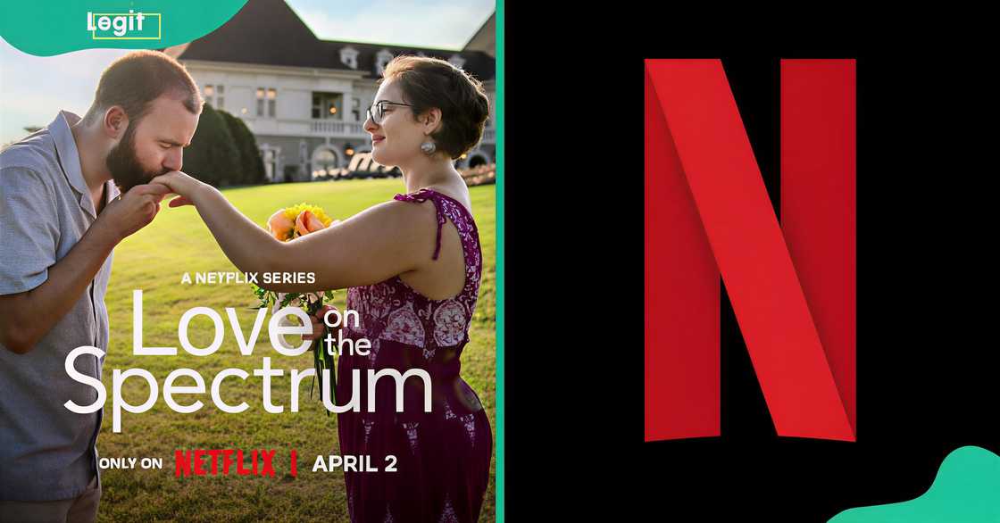 Connor Tomlinson kisses Georgie Harris' hand in a promo poster. The Netflix logo. Connor Tomlinson kisses Georgie Harris' hand in a promo poster. The Netflix logo.