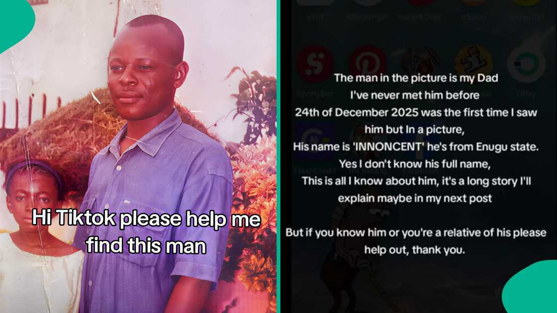 Young man launches online search for his biological father, releases his very old picture