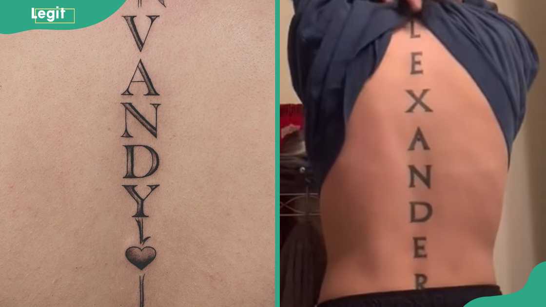 Name spine tattoos Name spine tattoos