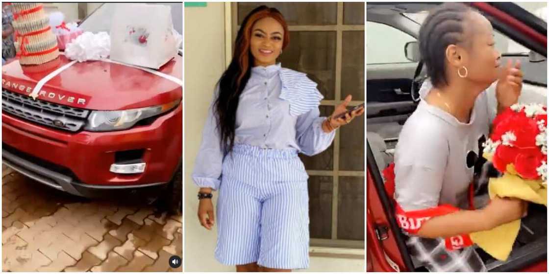 See the moment husband surprises his wife with a new car for her birthday