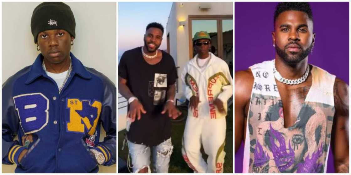 Photos of Nigerian singer Rema and American Pop Star Jason Derulo. Photos of Nigerian singer Rema and American Pop Star Jason Derulo.