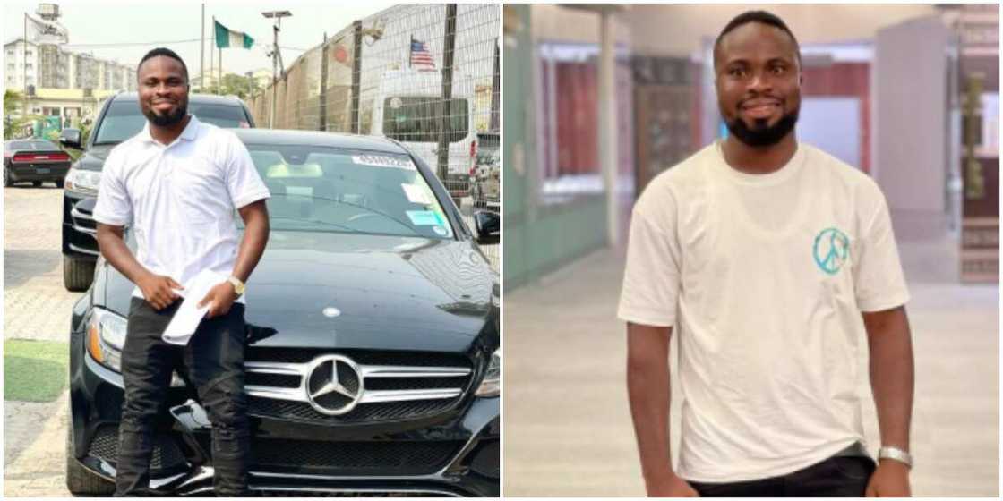 Comedian Sir Balo, buys Benz allegedly worth N16m, 4 weeks after crashing SUV (photo) Comedian Sir Balo, buys Benz allegedly worth N16m, 4 weeks after crashing SUV (photo)