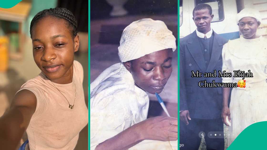 Nigerian lady shares her parents' wedding photos taken 25 years ago.
