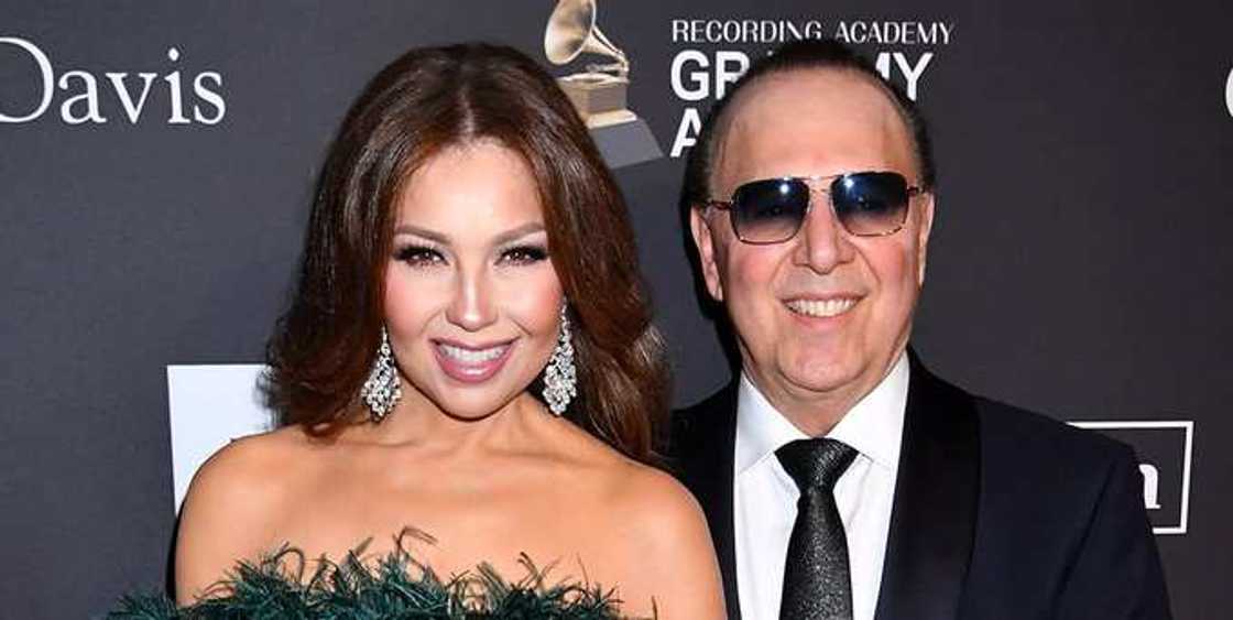 Tommy Mottola and Thalia Tommy Mottola and Thalia