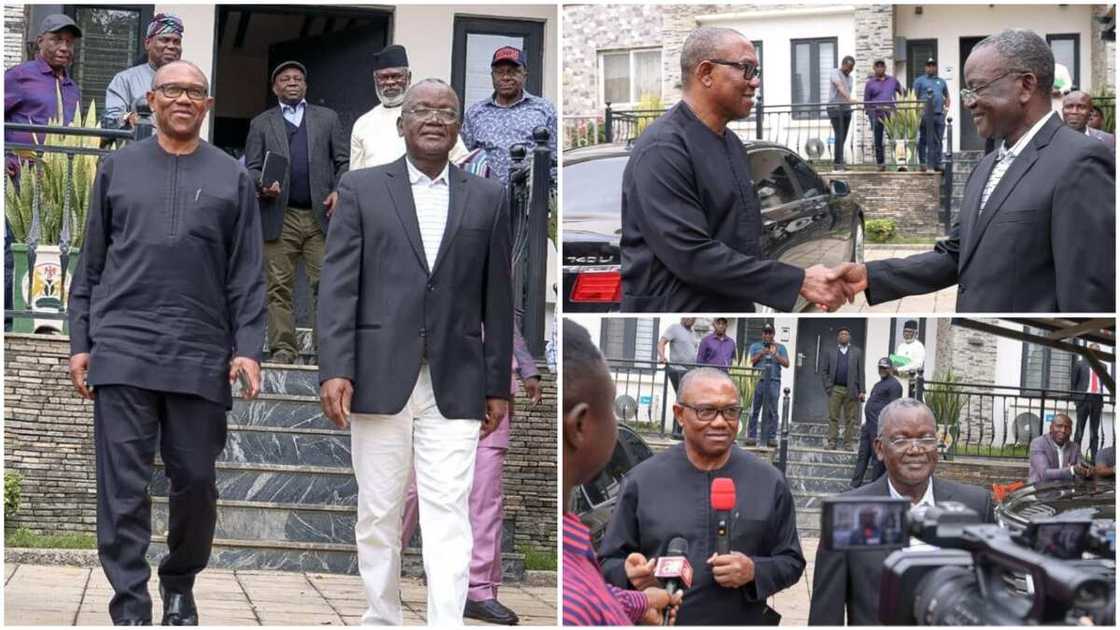 Peter Obi, Samuel Ortom Meet in Abuja/PDP Governor/Labour Party Presidential Candidate/2023 Elections Peter Obi, Samuel Ortom Meet in Abuja/PDP Governor/Labour Party Presidential Candidate/2023 Elections