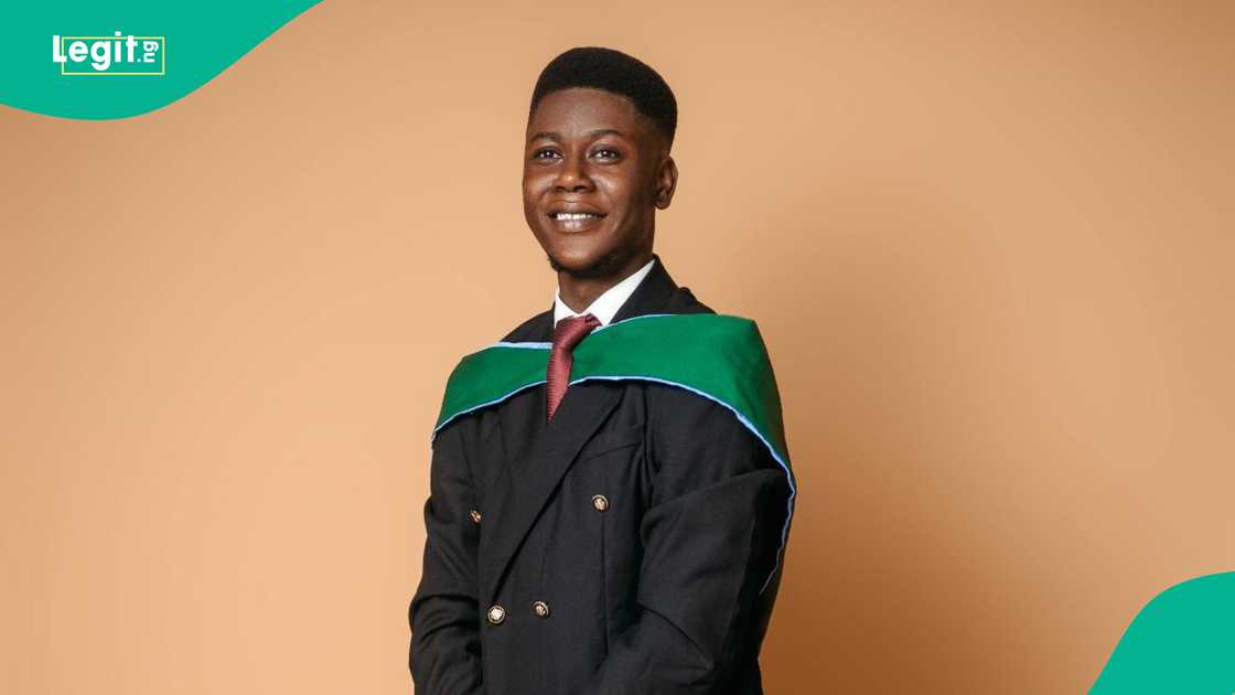 FUOYE graduate celebrates as he bags second-class upper in English and literary studies after writing UTME 4 times, says he wanted to study law