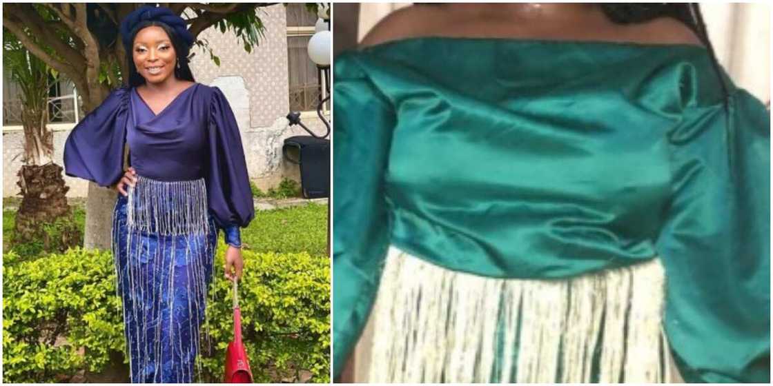 Photo of dress a lady received. Photo of dress a lady received.